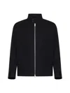 Lardini Wool Zip-front Bomber Jacket In Black