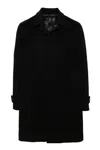 Lardini Cashmere Outerwear Coat With Classic Collar In Nero Neri E Grigi