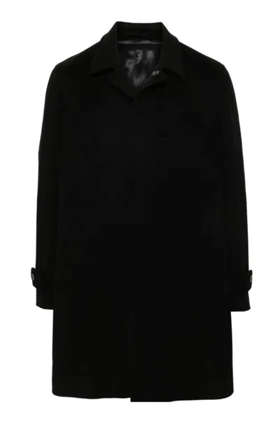 Lardini Coats Black In Nero Neri E Grigi