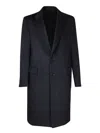 Lardini Classic Long Coat With Tailored Fit And Elegant Detailing In Blue