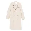 Lardini Double-breasted Wool Coat In Neutral