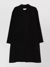 Lardini Collared Wool Coat Featuring Side Pockets In Multi