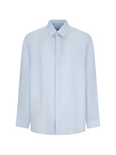 Lardini Flynn Concealed-placket Shirt In Blue