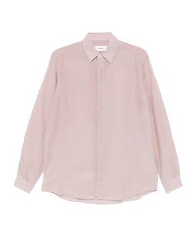 Lardini Concealed-placket Long-sleeve Shirt In Pink