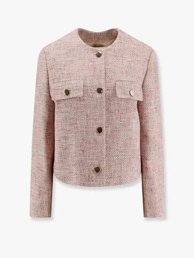 Lardini Conellew Multicolor Tweed Blazer In Pink