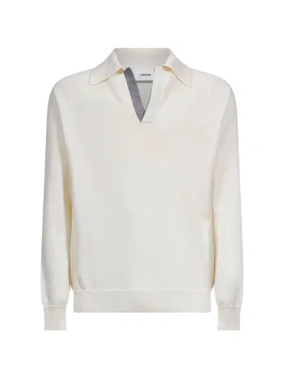 Lardini Contrast-trim Raglan-sleeve Sweater In White