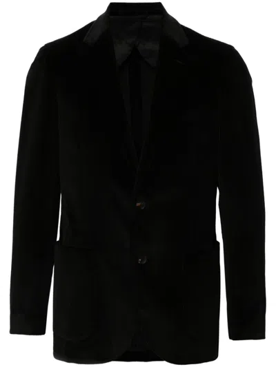 Lardini Corduroy Blazer In Black