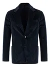Lardini Corduroy Blazer In Blue