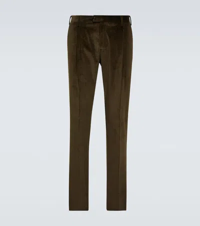 Lardini Gerade Hose Aus Cord In Grün