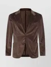 Lardini Corduroy Texture Single-breasted Suit With Flap Pockets In Brown
