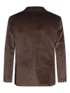 Lardini Corduroy Texture Single-breasted Suit With Flap Pockets In Brown
