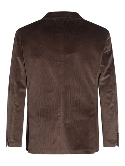 LARDINI CORDUROY TWO-BUTTON SUIT