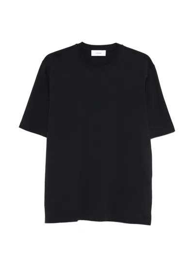 Lardini Cotton And Silk Blend T-shirt - Casual Elegance In Black