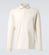 Lardini Cotton And Silk Polo Sweater In White