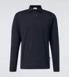 Lardini Cotton And Silk Polo Sweater In Blue