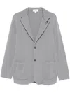 Lardini Medium Grey Cotton Jacket With Notched Lapels In Grey