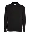 LARDINI COTTON-BLEND LONG-SLEEVE POLO SHIRT