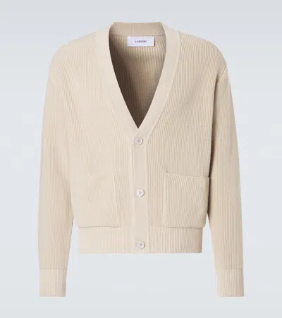 Lardini Cotton Cardigan In Gold