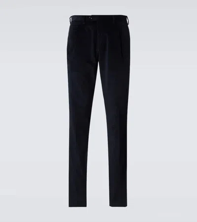 Lardini Cotton Corduroy Pants In Blue