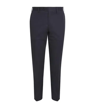 Lardini Cotton Drop Reg Trousers In Navy