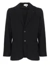 Lardini Single Breasted Jacket With Broad Peak Lapels In Black