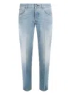 Lardini Belt Loop Jeans In Blue