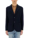 Lardini Single-breasted Virgin Wool Blazer In Blue