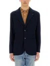 Lardini Single-breasted Virgin Wool Blazer In Blue