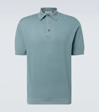 Lardini Cotton Piqué Polo Shirt In Green