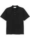 Lardini Logo-embroidered Cotton Polo Shirt In Black