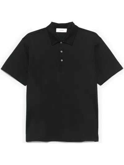 Lardini Cotton Polo Shirt In Black