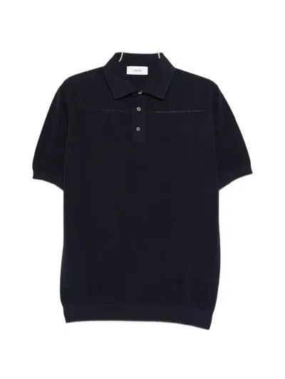 Lardini Cotton Polo Shirt In Black