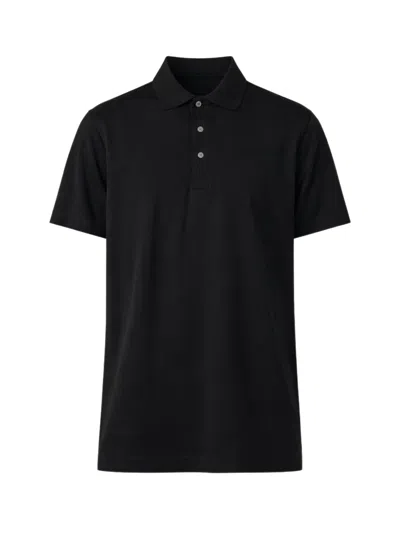 Lardini Black Cotton Minimalist Polo Shirt