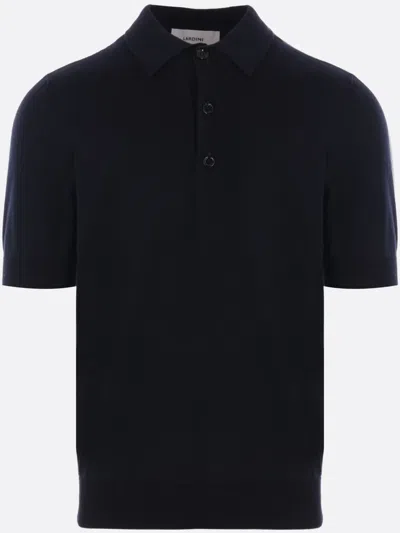 Lardini Cotton Polo Shirt In Black