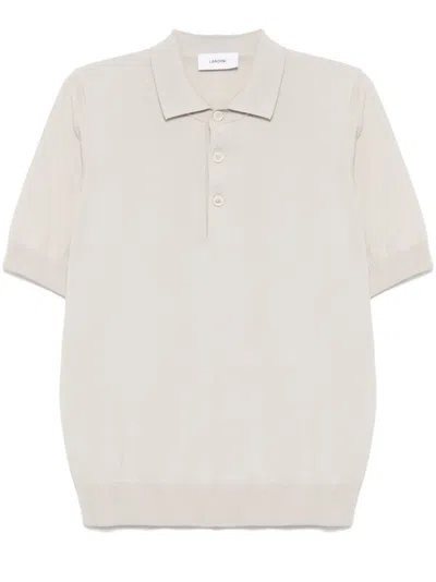 Lardini Cotton Polo Shirt In Grey