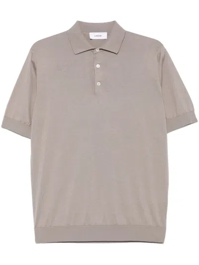 Lardini Cotton Polo Shirt In Neutrals