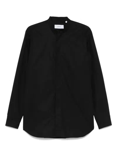 Lardini Cotton Shirt In Black