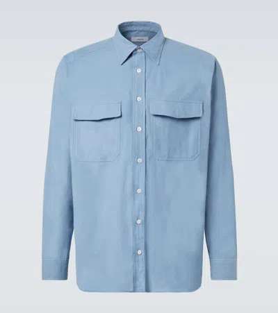 Lardini Cotton Shirt In Blue