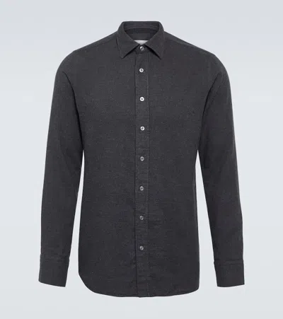 Lardini Cotton Shirt In Grey