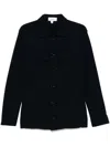Lardini Collared Cotton Jacket With Multiple Pockets In Blue