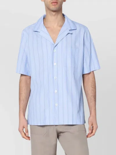 LARDINI COTTON SHIRT WITH BOWLING STYLE STRIPES