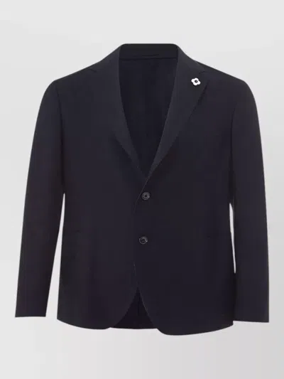 Lardini Cotton Single-breasted Blazer In Black