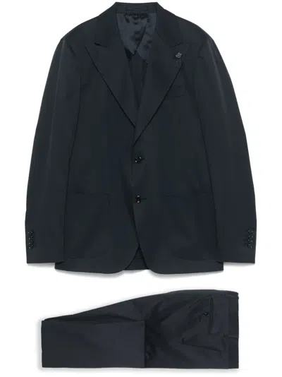 Lardini Cotton Suit In Blue