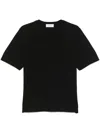 Lardini Black Cotton Crewneck T-shirt In Black