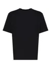 Lardini Black Cotton Crewneck T-shirt In Black