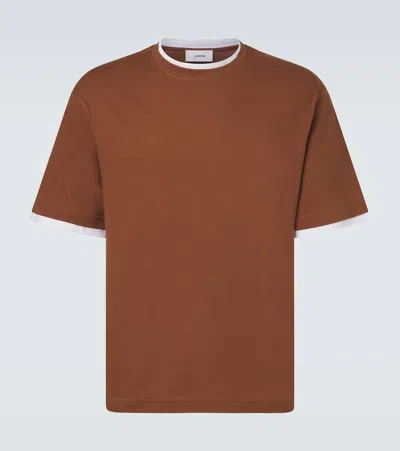 Lardini Cotton T-shirt In Brown