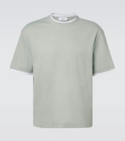 Lardini Cotton T Shirt Short Sleeves Crew Neck In Green
