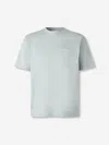 Lardini Cotton T-shirt Pocket In Blue