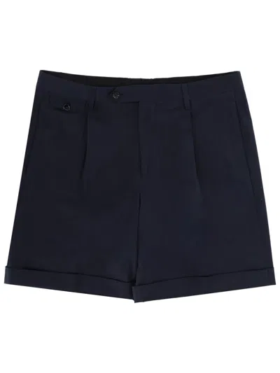 Lardini Cotton Tailored Shorts In Black