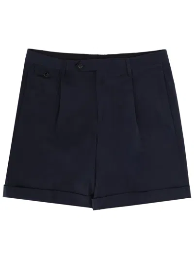 Lardini Cotton Tailored Shorts In Purple